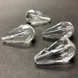 6X10MM Crystal Faceted Pear Acrylic Bead (72 pieces)