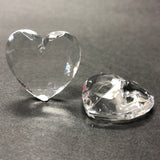 27MM Crystal Acrylic Faceted Heart Drop (12 pieces)