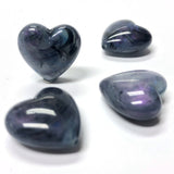18MM Blue "Shell" Heart Acrylic Bead (36 pieces)