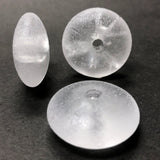26X12MM Crystal Mat Crack 8.8MM Hole Acrylic Rondel Bead (24 pieces)