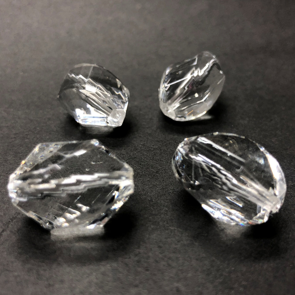 11X8MM Crystal Faceted Oval Acrylic Bead (72 pieces)