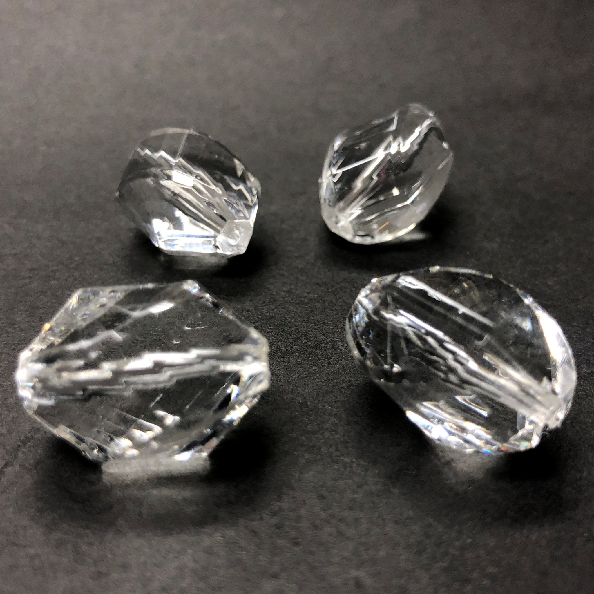 18X14MM Crystal Faceted Oval Acrylic Bead (36 pieces)