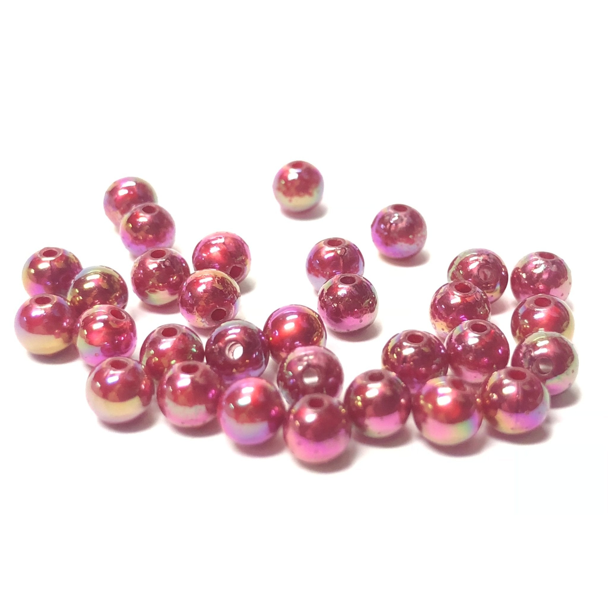 4MM Garnet Silk Ab Acrylic Beads (144 pieces)