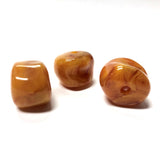 18X15MM Amber Baroque Rondel Acrylic Bead (36 pieces)