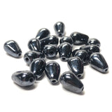 6X9MM Gunmetal Glass Pear Bead (144 pieces)