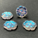 14MM Crystal Ab Glass Flower Bead (36 pieces)