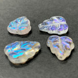 16X12MM Crystal Ab Glass Leaf Bead (36 pieces)
