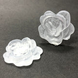 50MM Crystal Mat Acrylic Rose Flower Cab (12 pieces)
