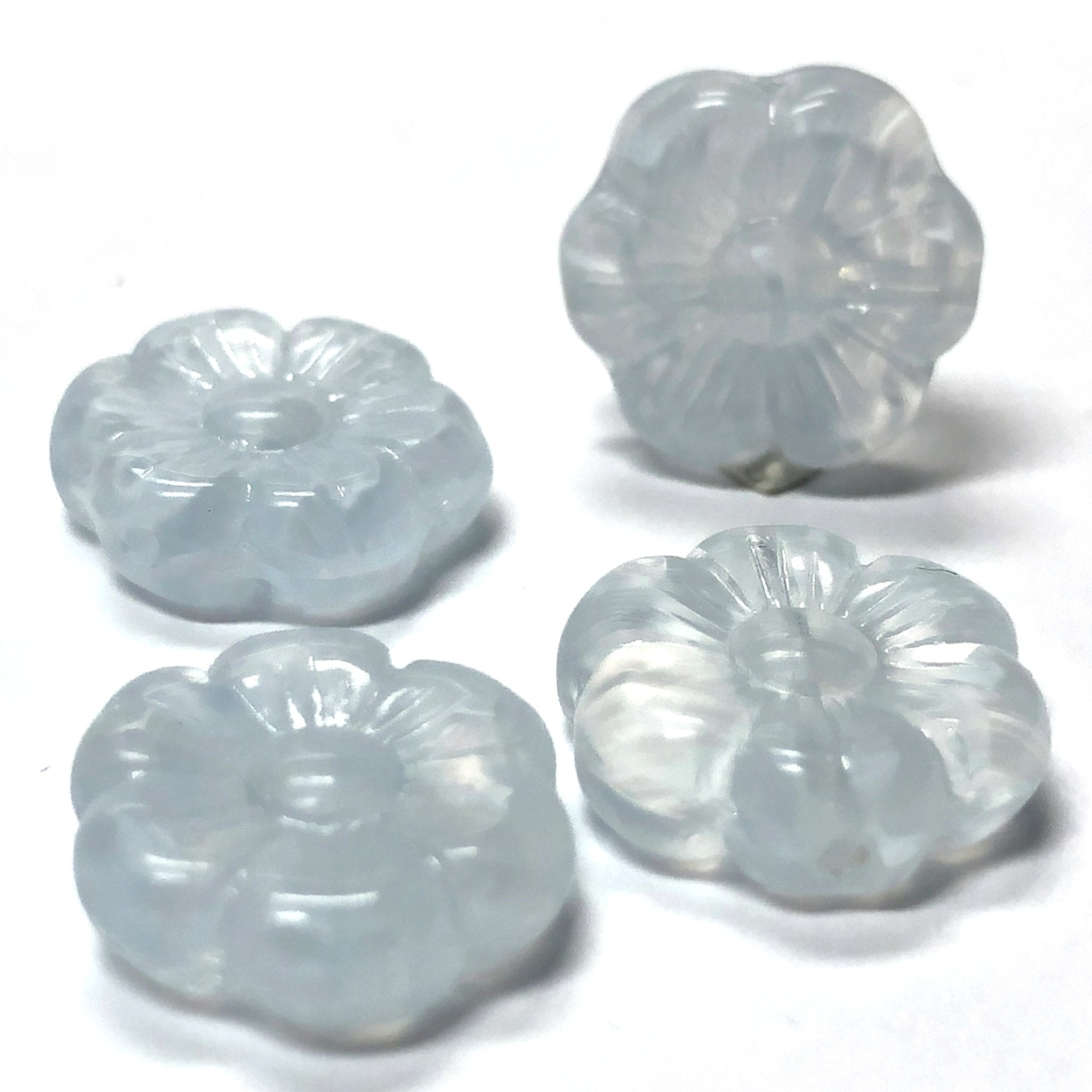 8MM Light Blue Quartz Glass Bead (72 pieces)