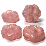 8MM Lt.Pink Quartz Glass Flower Bead (144 pieces)