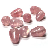 6X9MM Lt.Pink Quartz Glass Pear Bead (144 pieces)
