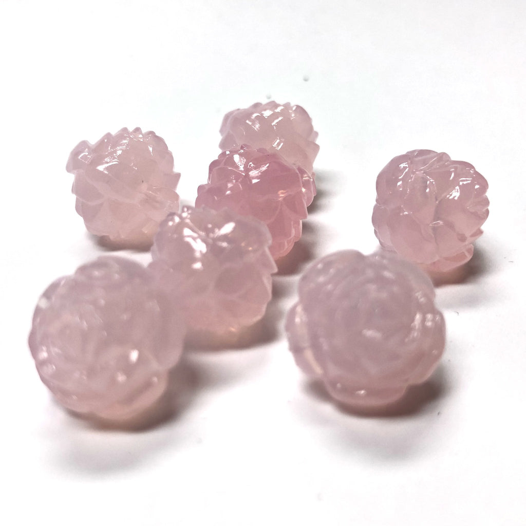 10MM Pink Opal Rose Flower Acrylic Bead (72 pieces)