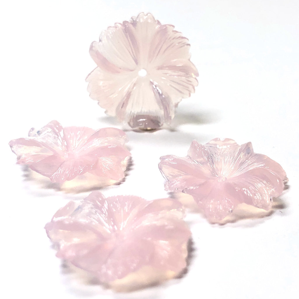 18MM Pink Opal Flower Acrylic Bead (72 pieces)