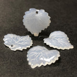 16MM White Opal Acrylic Leaf Drop (72 pieces)