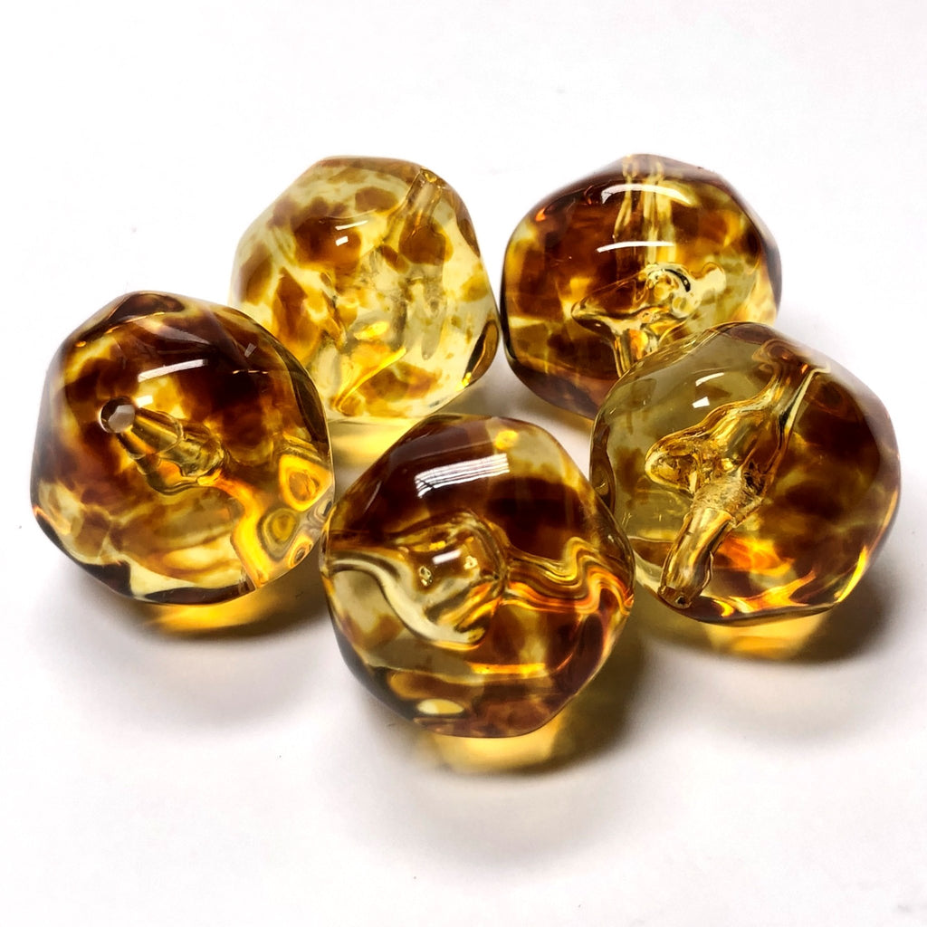 12MM "Amber" Baroque Acrylic Beads (72 pieces)