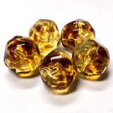 18MM "Amber" Baroque Acrylic Beads (24 pieces)