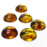 9MM "Amber" Gold Foiled Acrylic Cab (36 pieces)