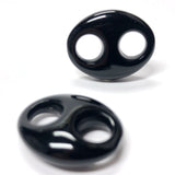 34X27MM Black 2-Hole Link Acrylic Bead (12 pieces)