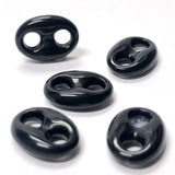 12X9MM Black 2-Hole Link Acrylic Bead (72 pieces)