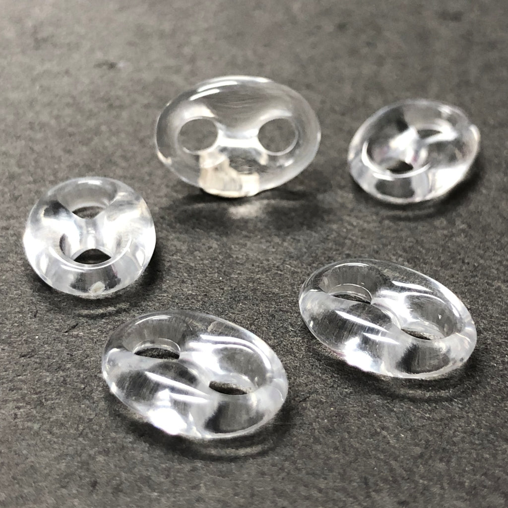 12X9MM Crystal 2-Hole Link Acrylic Bead (72 pieces)