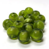 6MM Olive Green Givre Glass Bead (144 pieces)