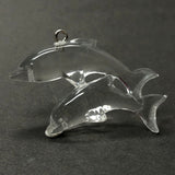 40X25MM Crystal Acrylic Double-Dolphin Acrylic Drop (12 pieces)