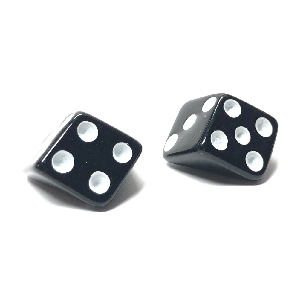 20MM Black With White Dots Dice Acrylic Cab (36 pieces)