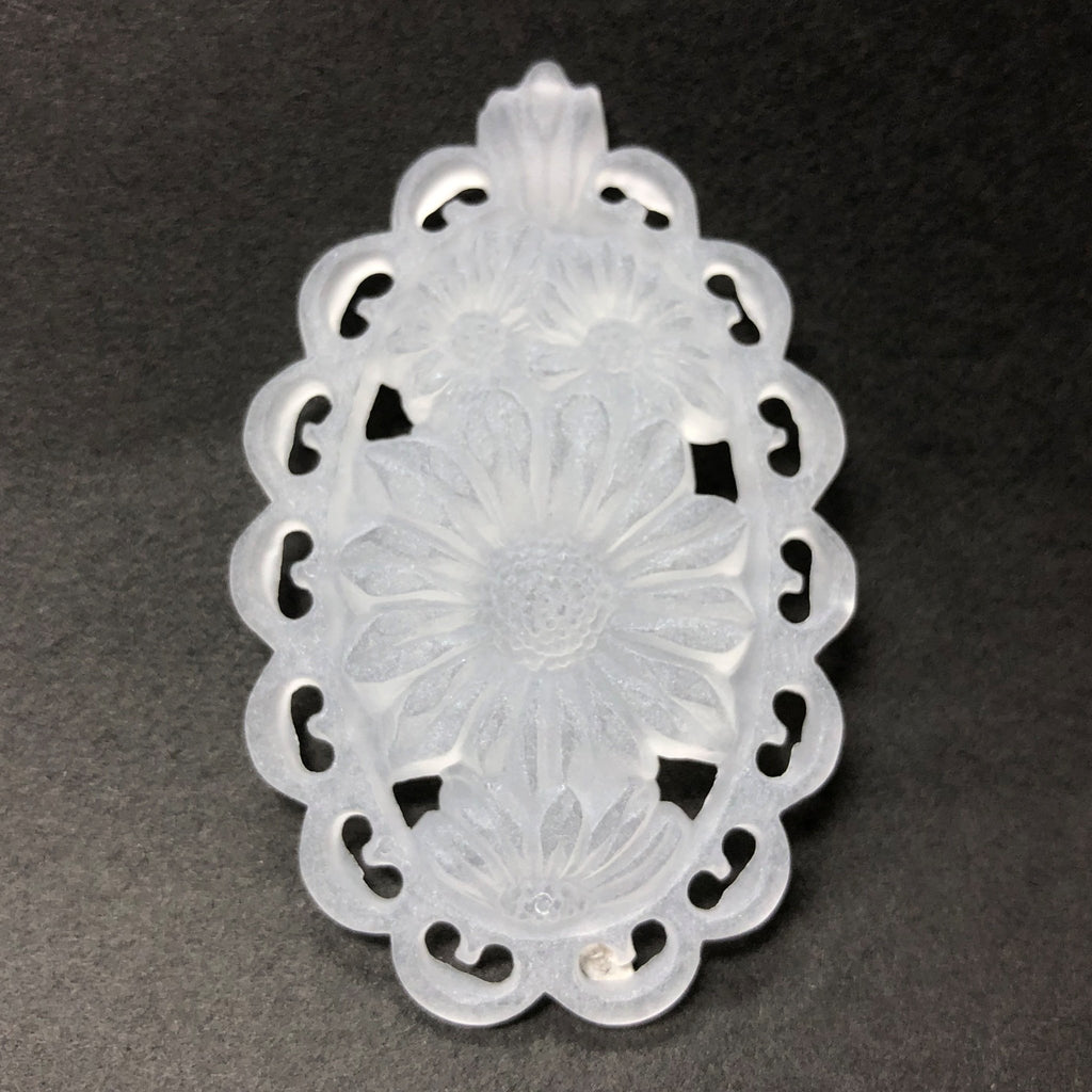 68X42MM Crystal Mat Floral Drop (6 pieces)