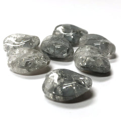 17X13MM Grey Crackle Glass Bead (12 pieces)