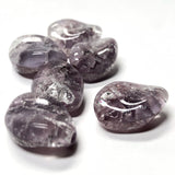 15X11MM Lilac Crackle Glass Bead (12 pieces)
