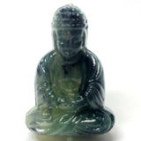 25X18MM Dark Jade Green "Stone" Buddha Acrylic Bead (36 pieces)