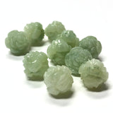 6MM Light Jade Green "Agate" Rosebud Acrylic Bead (144 pieces)
