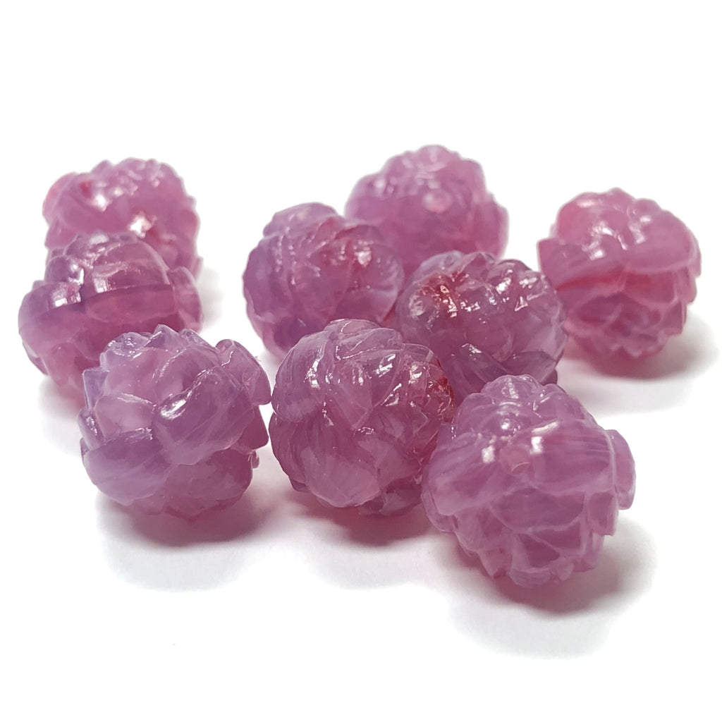 10MM Lilac "Stone" Rosebud Acrylic Bead (72 pieces)