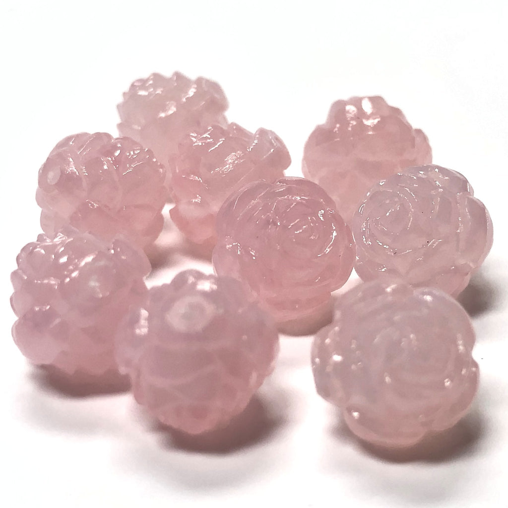 10MM Pink "Agate" Rosebud Acrylic Bead (72 pieces)