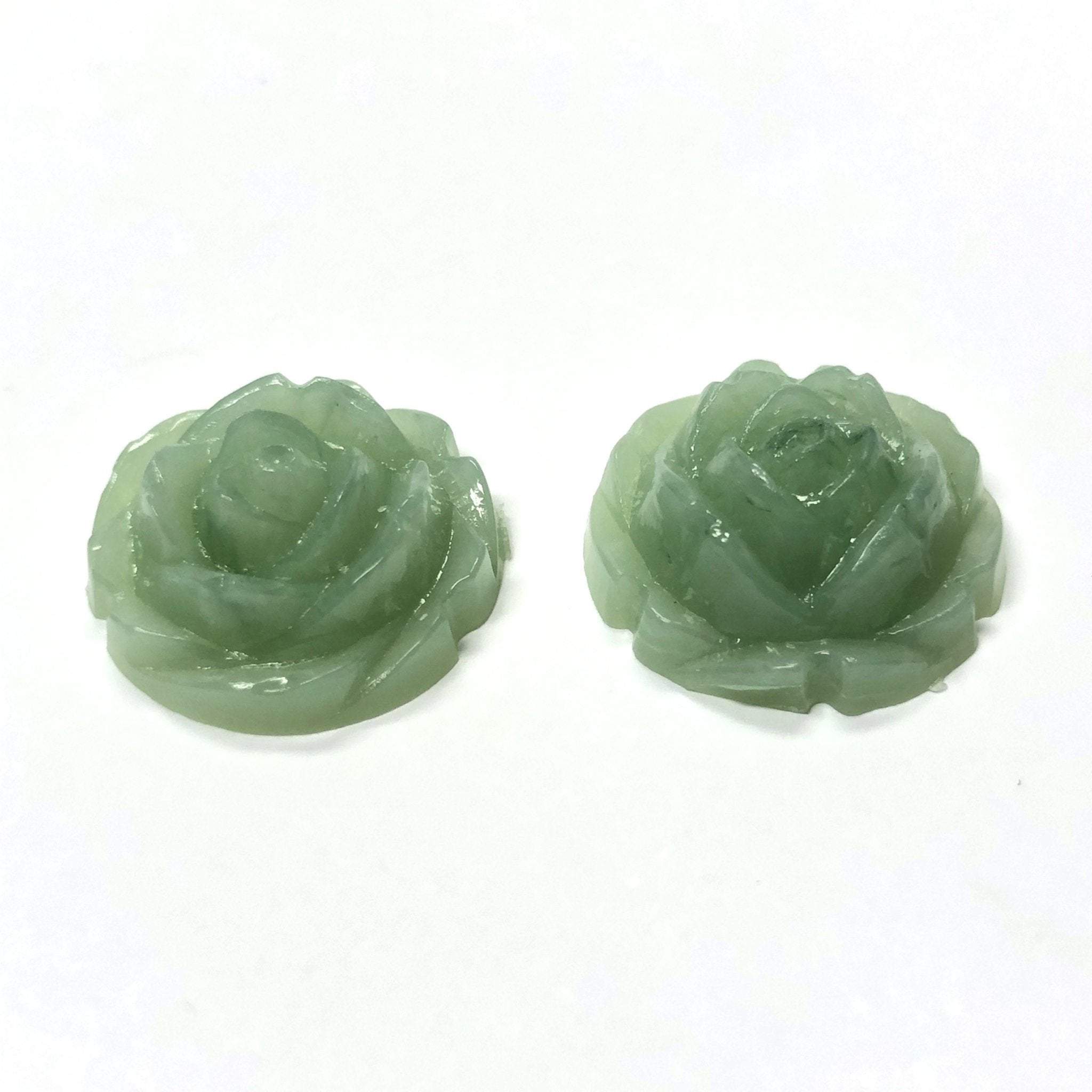 9MM Light Jade Green "Agate" Rosebud Acrylic Cab (144 pieces)