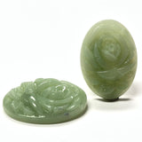 25X18MM Light Jade Green "Agate" Oval Rosebud Acrylic Cab (36 pieces)