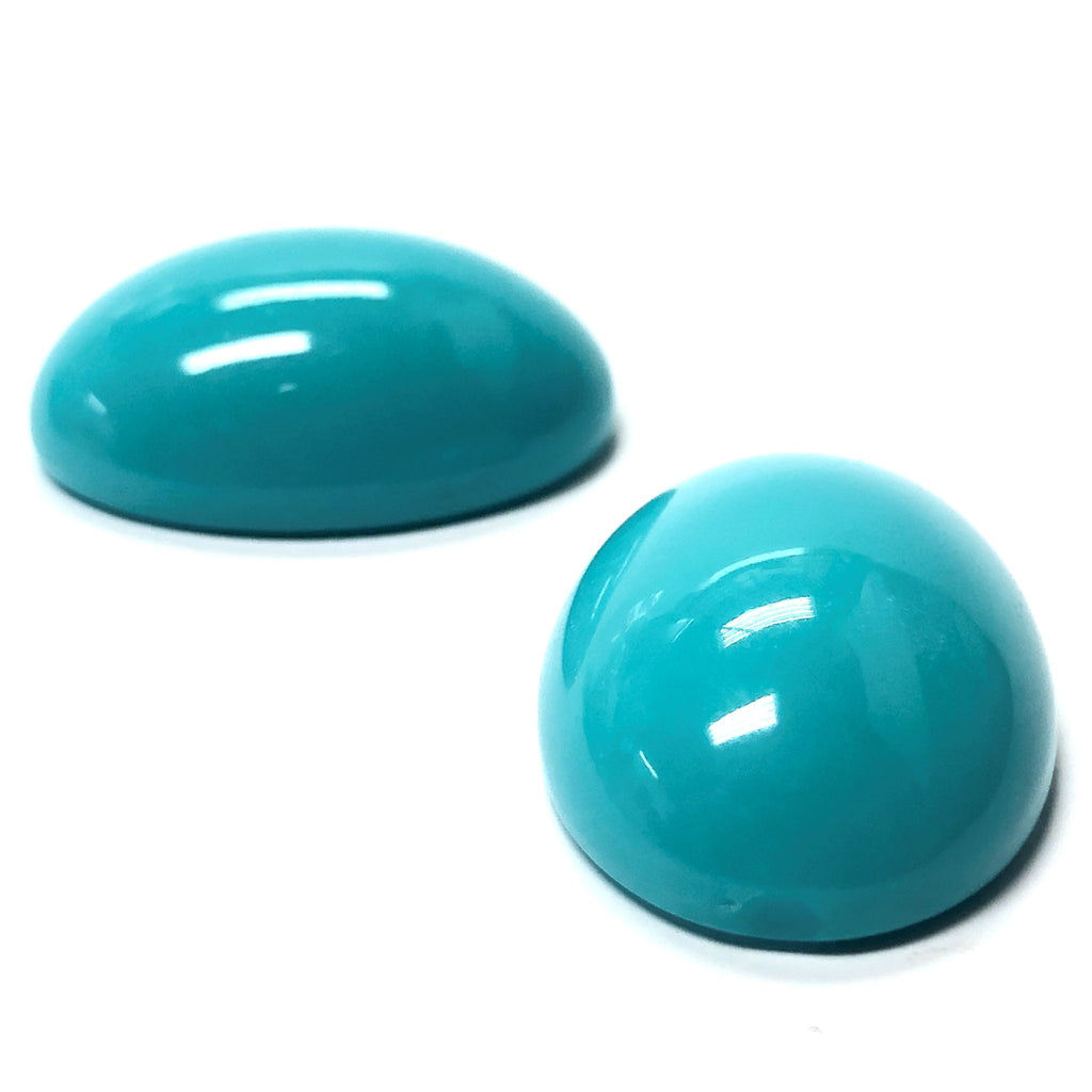 18X13MM Blue Turquoise Oval Acrylic Cab (36 pieces)
