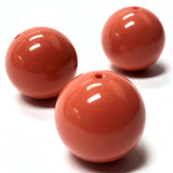 18MM Coral Round Acrylic Bead (24 pieces)