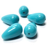6X9MM Blue Turquoise Acrylic Pear Beads (72 pieces)