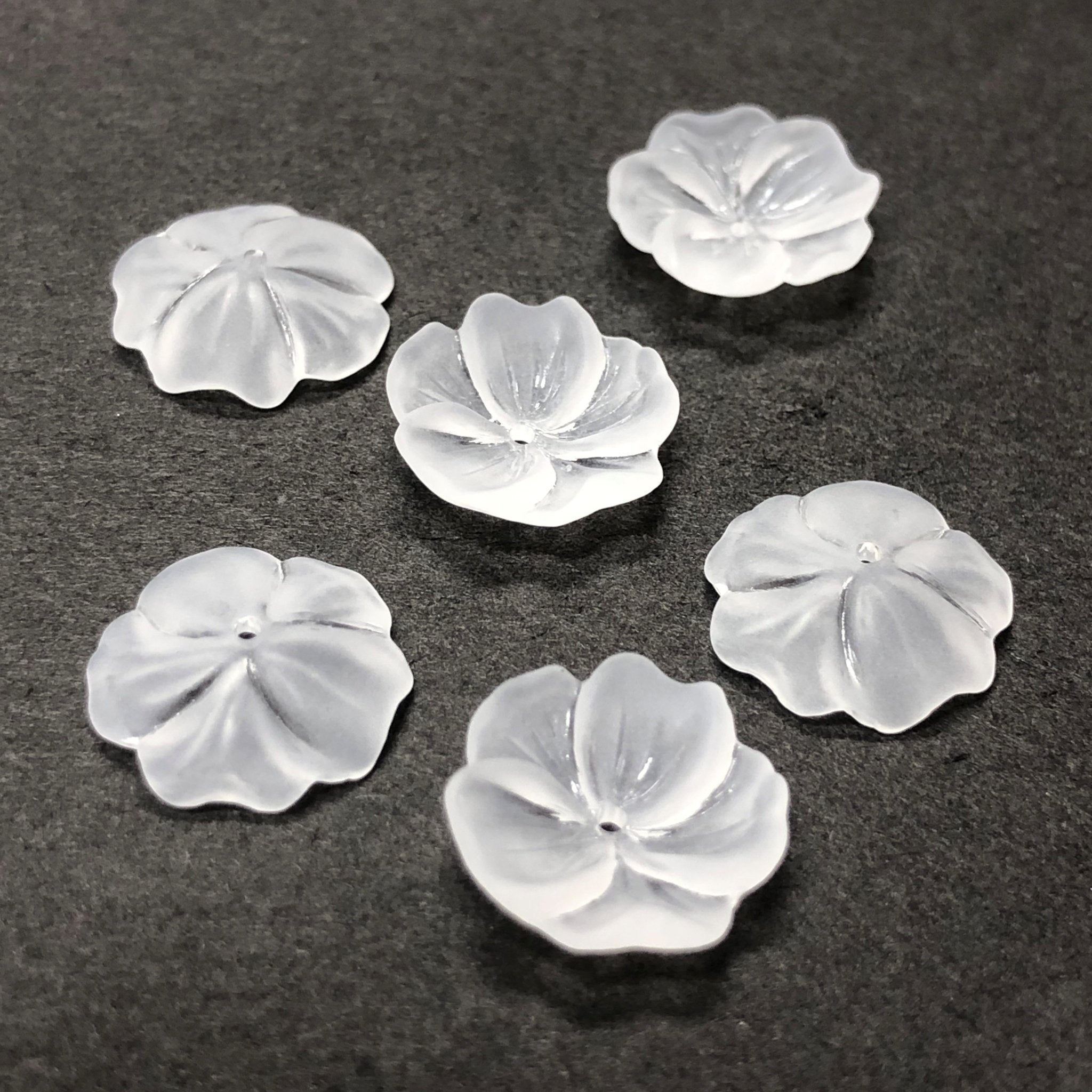 14MM Crystal Ab Glass Flower Bead (36 pieces)