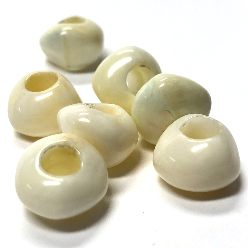 10X12MM "Ivorine" Acrylic Nugget Bead With 5MM Hole (72 pieces)