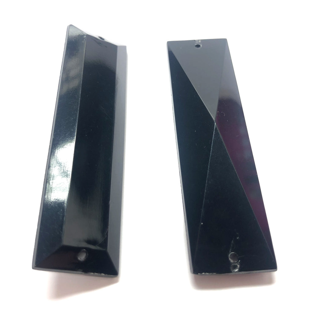 65X18MM Faceted Black Acrylic Drop (6 pieces)