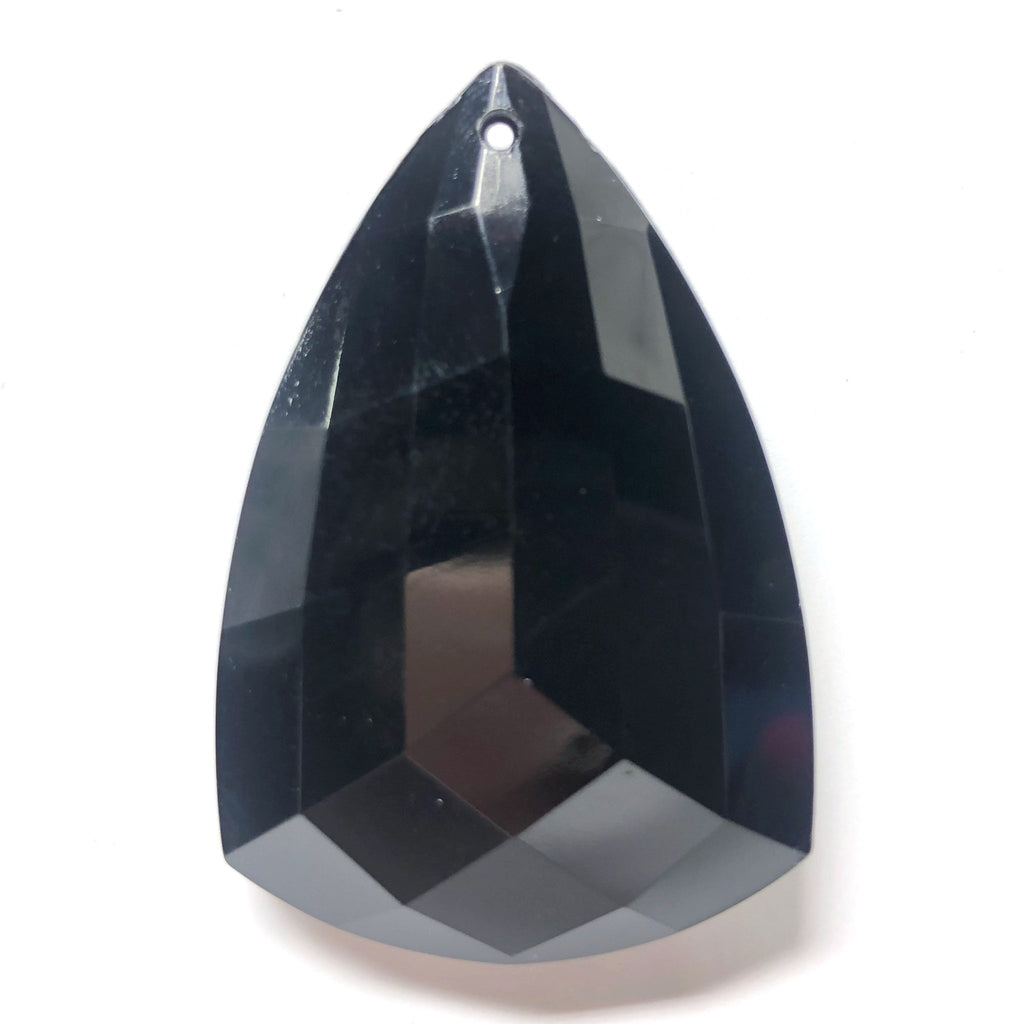 39X27MM Black Faceted Acrylic Drop (6 pieces)
