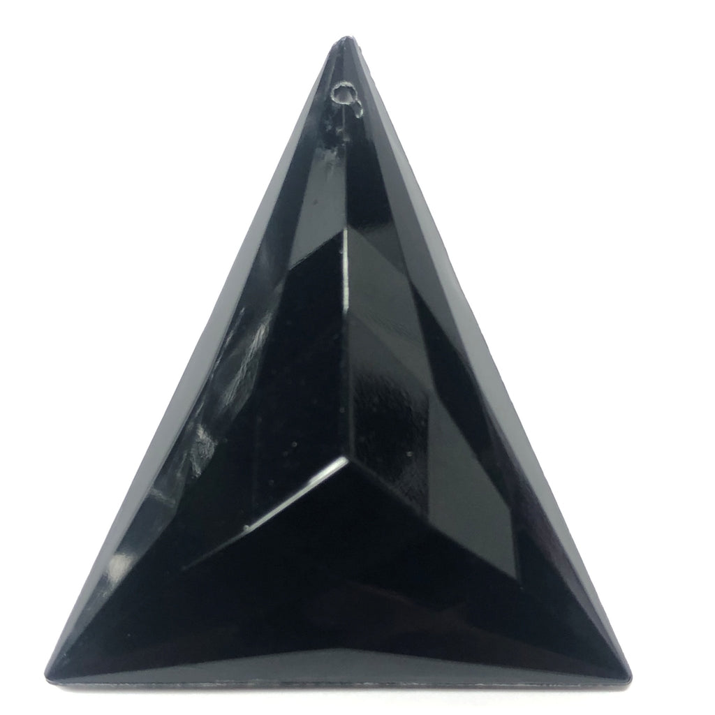 52X42MM Faceted Black Acrylic Drop (6 pieces)