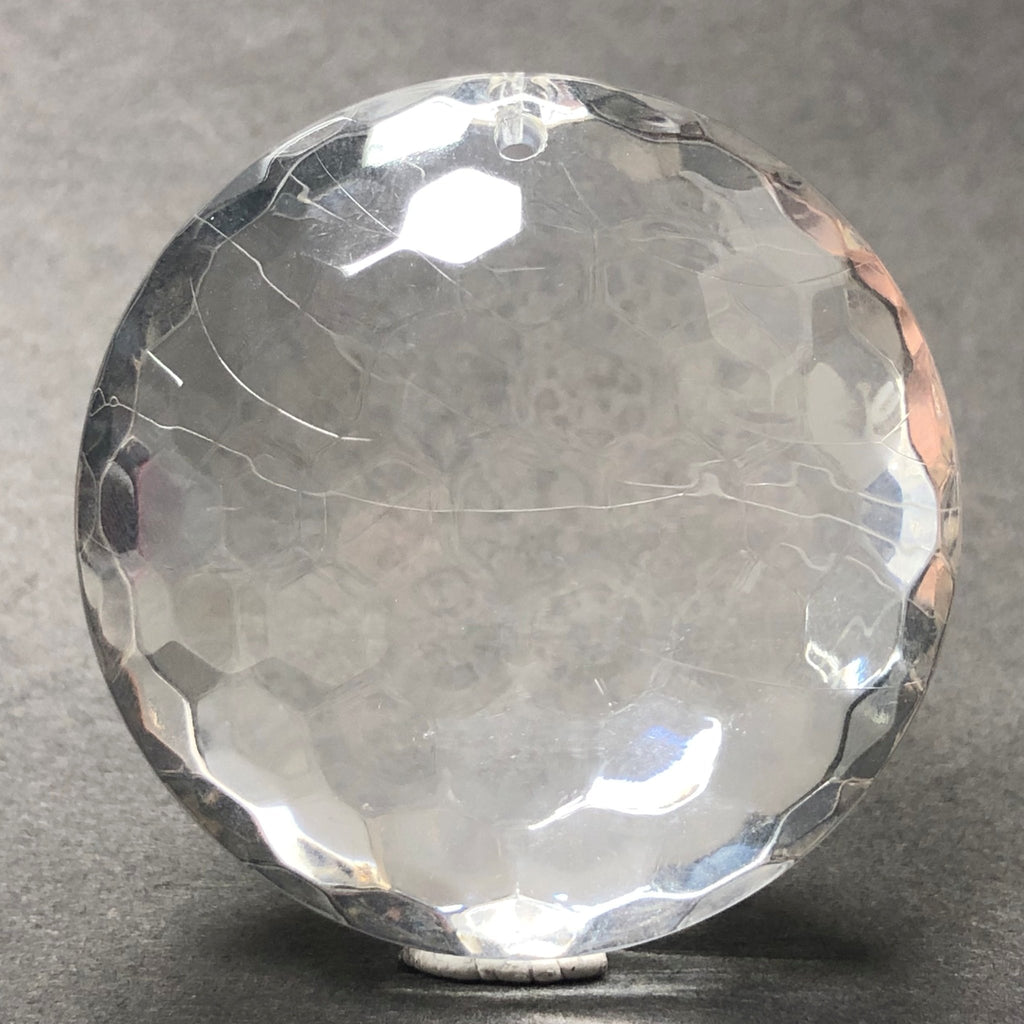 39MM Faceted Crystal Acrylic Disc Drop (2 pieces)