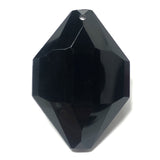 45X32MM Faceted Black Acrylic Drop (6 pieces)