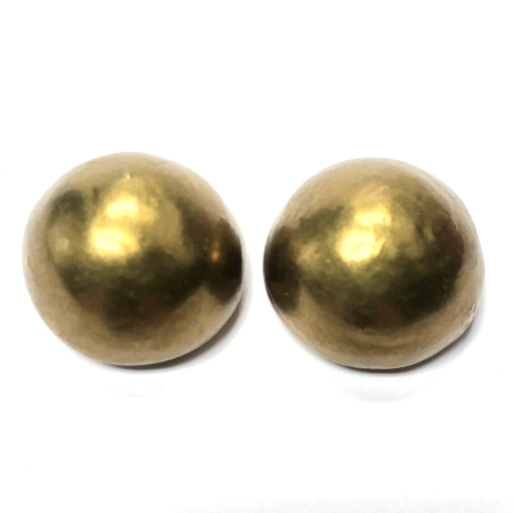 20MM Gold Paper Mache Cab (12 pieces)