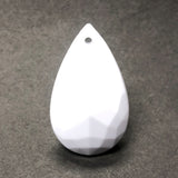 37X22MM White Faceted Acrylic Drop (12 pieces)