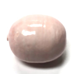 19X13MM Pink Glaze Paper Mache Oval Bead (12 pieces)