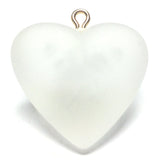 18MM Crystal Mat Heart Drop w/Loop (36 pieces)